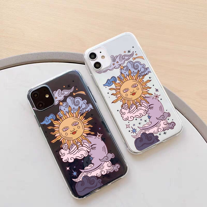 Sun and Moon - silikonskal iPhone clear - Prylkompaniet
