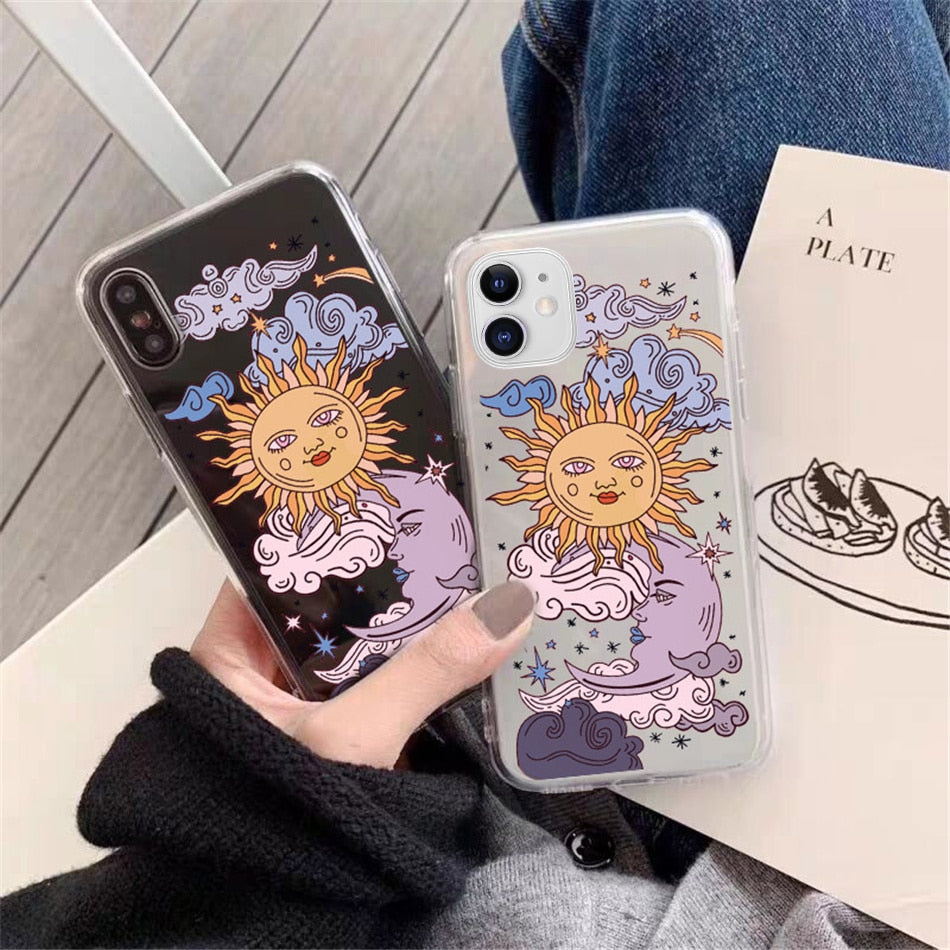 Sun and Moon - silikonskal iPhone clear - Prylkompaniet